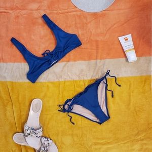 JCrew Playa Royal Blue Bikini Medium
